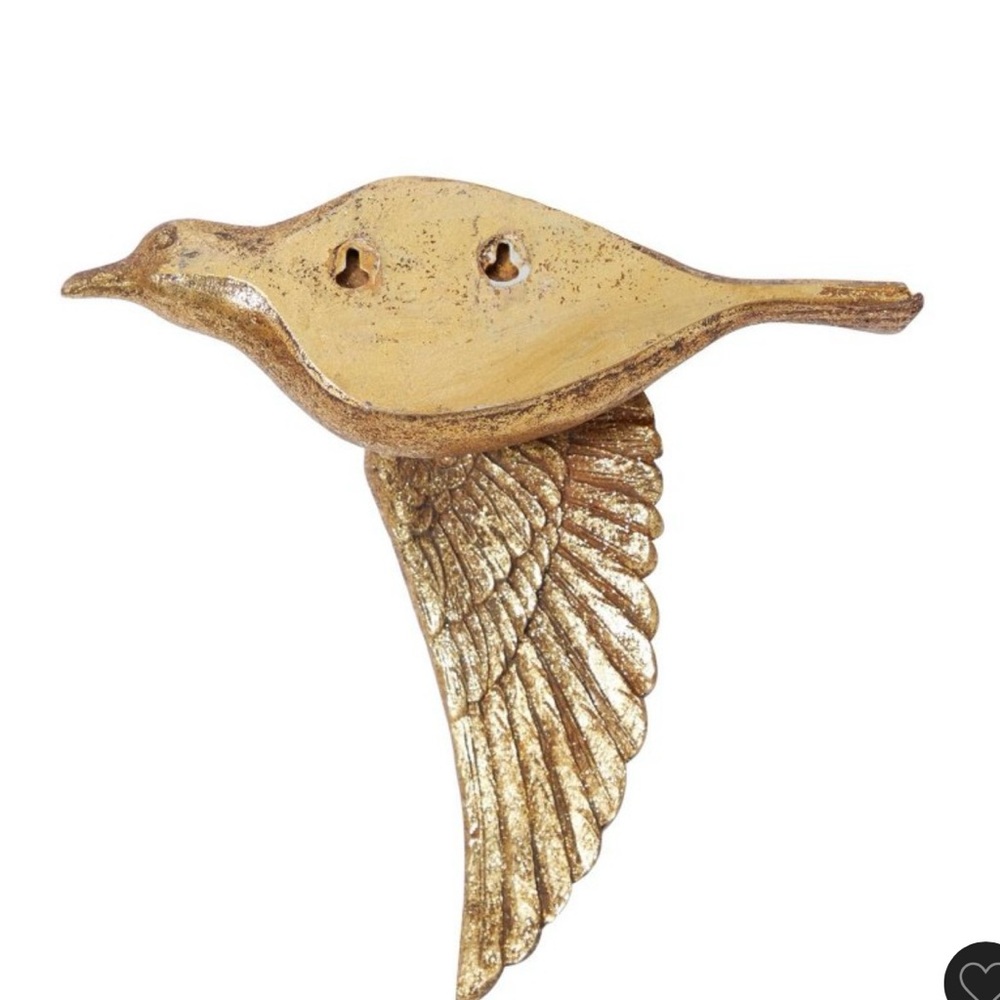 Elegant Gold Flying Bird Wall Art Set - Picture 2 of 5